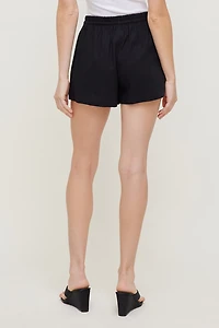 Linen High Rise Shorts