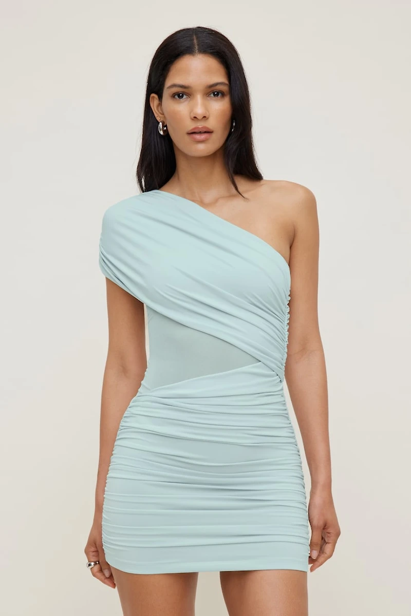 Sculpt Draped Mini Dress