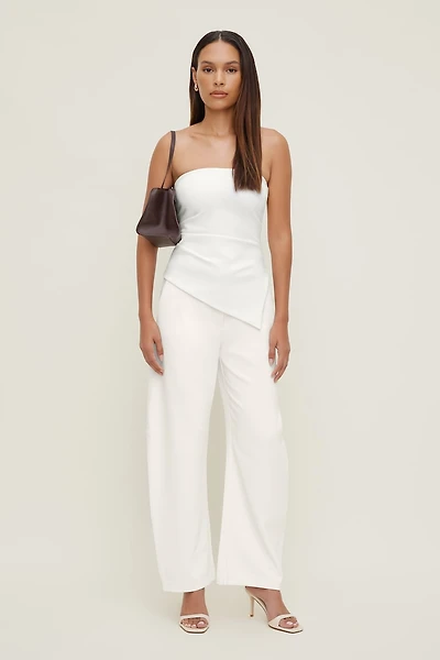 Mid Rise Barrel Leg Pants