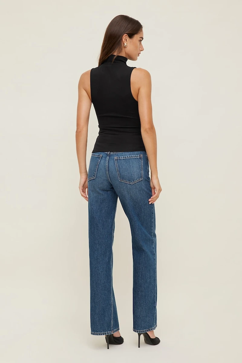 Sleeveless Turtleneck Top