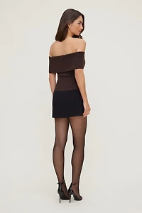 Foldover Off Shoulder Sweater