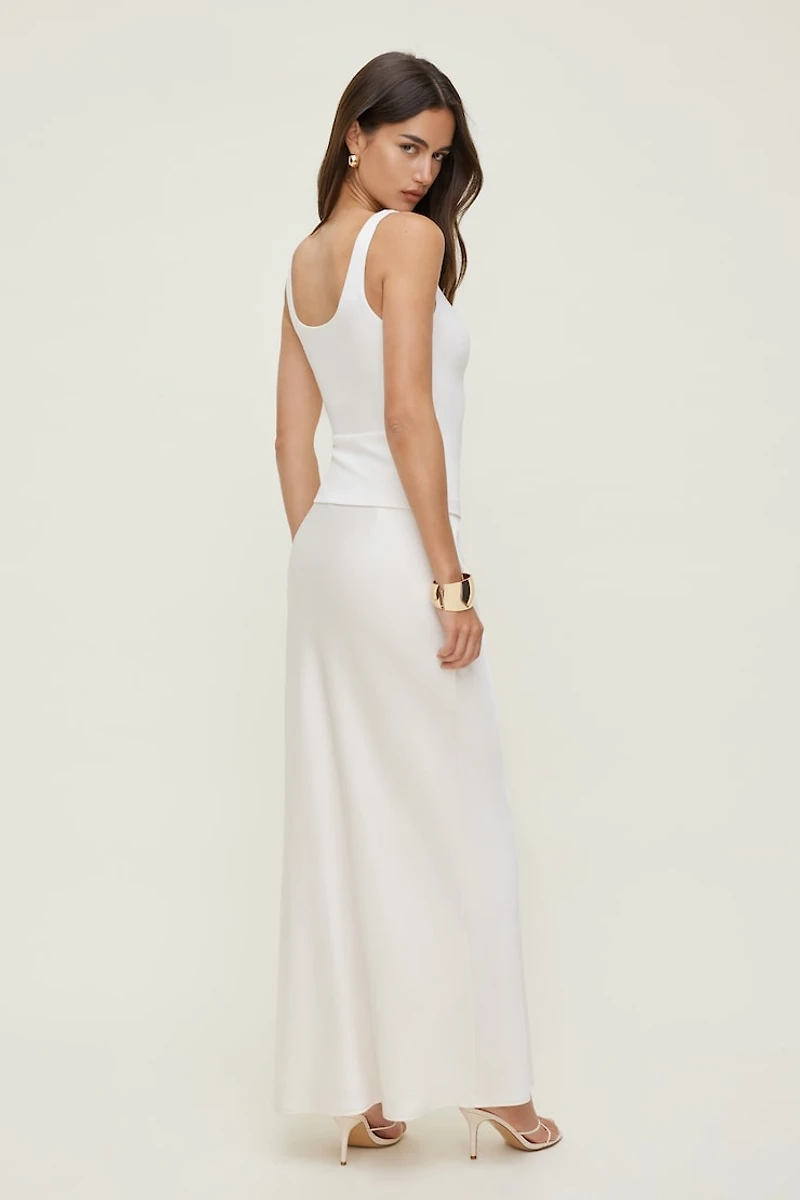 Jupe maxi en satin
