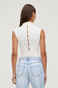 Mock Neck Lace Bodysuit
