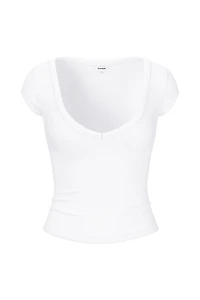 T-shirt SnatchRib à col en V profond