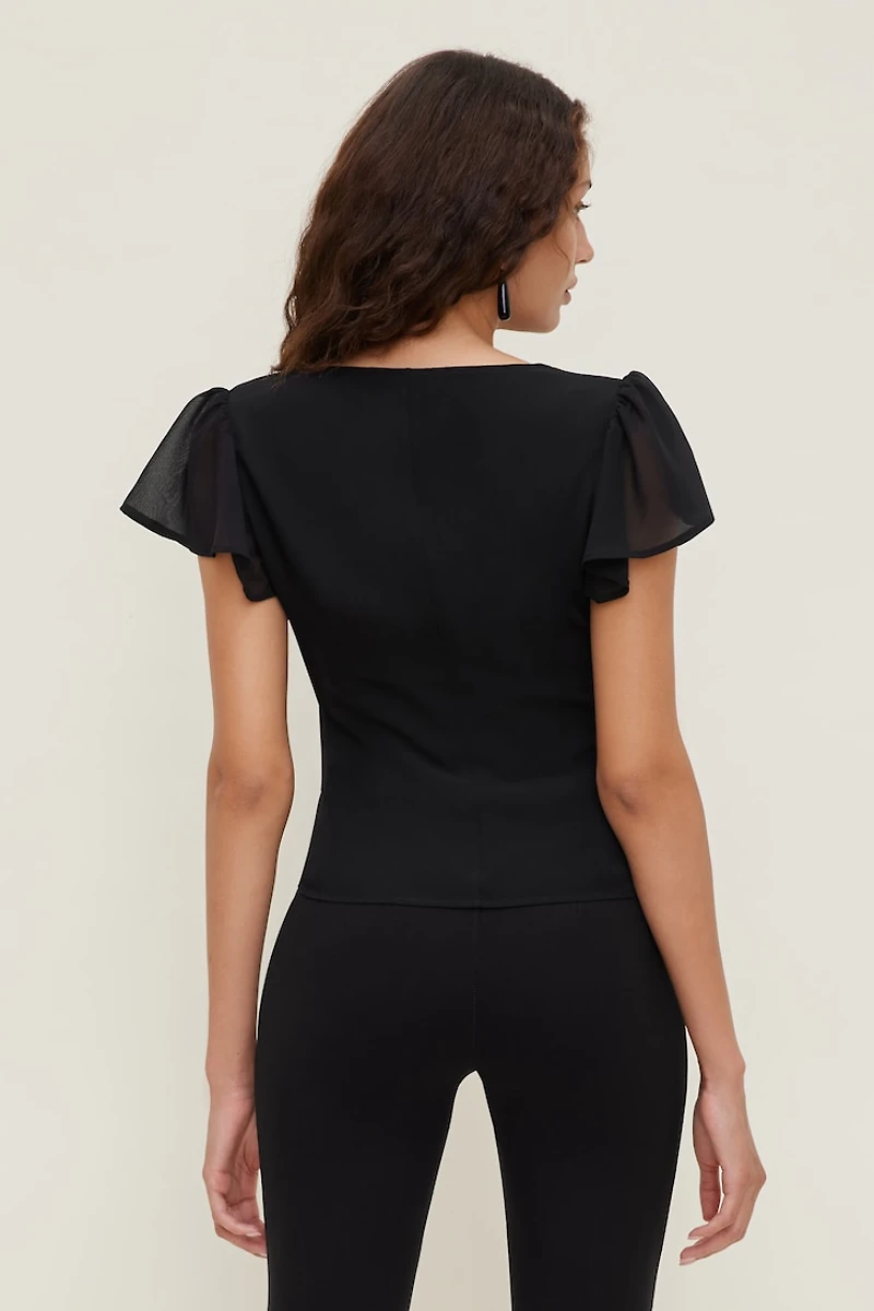 Flutter Sleeve Blouse