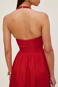Robe maxi en popeline Taylor