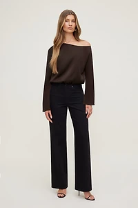 Off Shoulder Satin Blouse