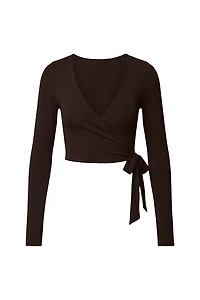 Smooth Long Sleeve Wrap Top