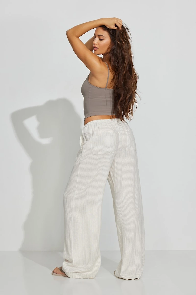 Millie Linen Pull-On Pants