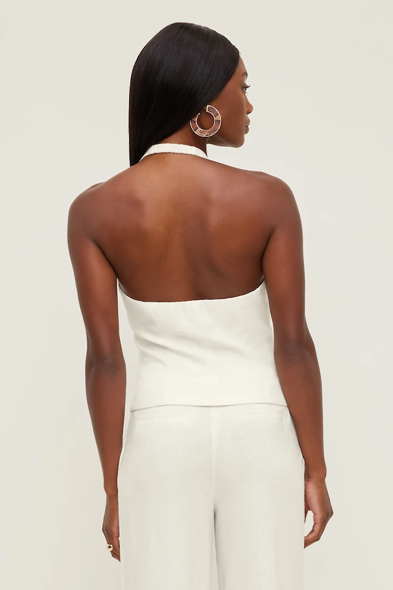 Linen Halter Vest