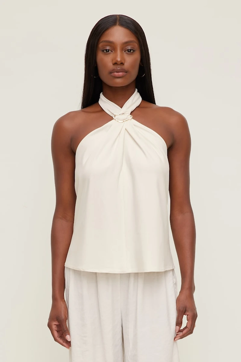 Buckle Halter Top