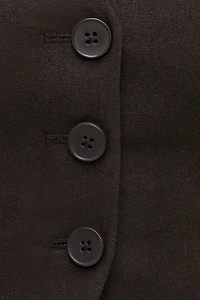 Veste sans manches à col licou en lin