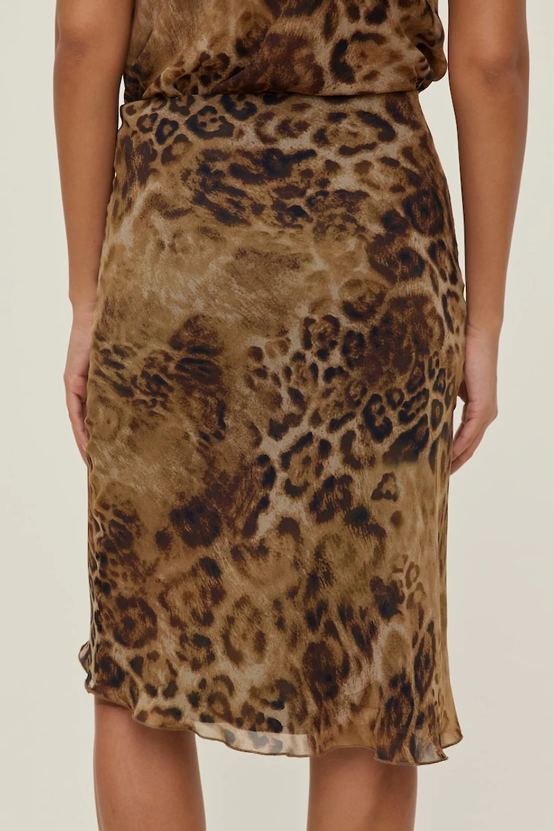 Esther Georgette Midi Skirt