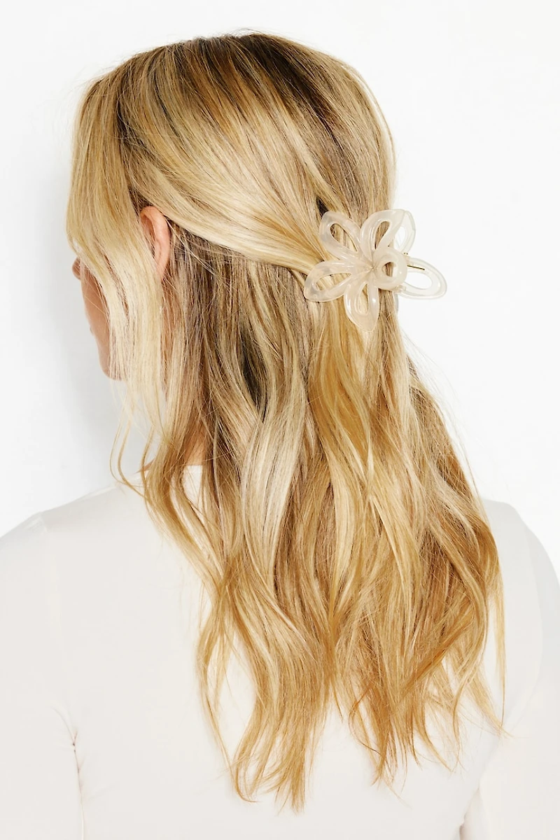 Open Flower Claw Hair Clip