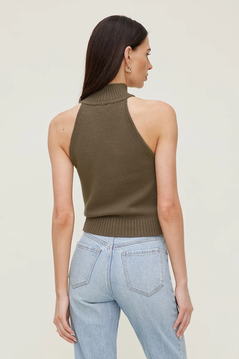 Camisole en tricot à col roulé