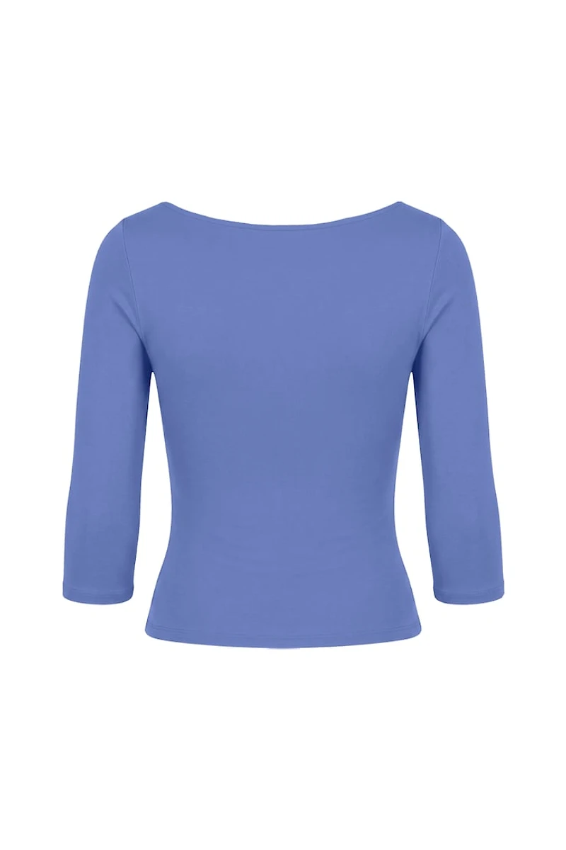 Sleek 3/4 Sleeve Boatneck Top