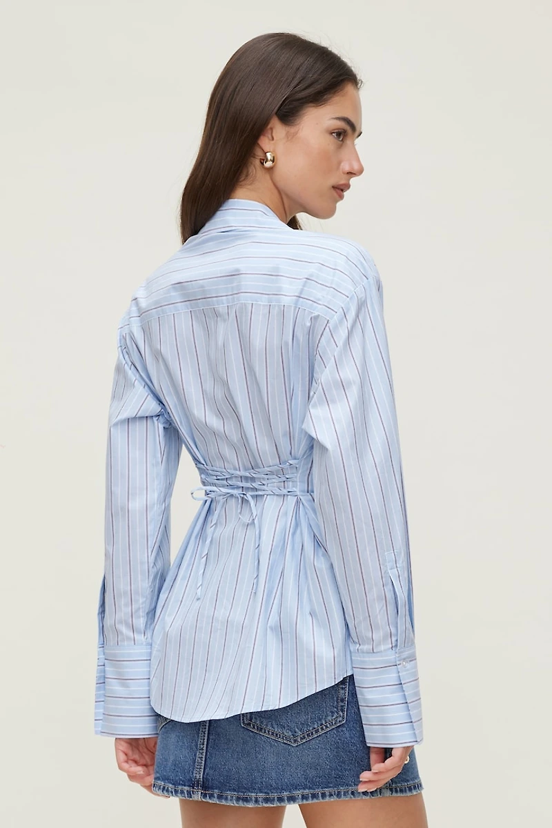 Poplin Cinch Back Shirt