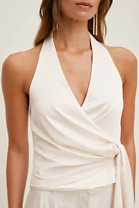 Fringe Satin Top