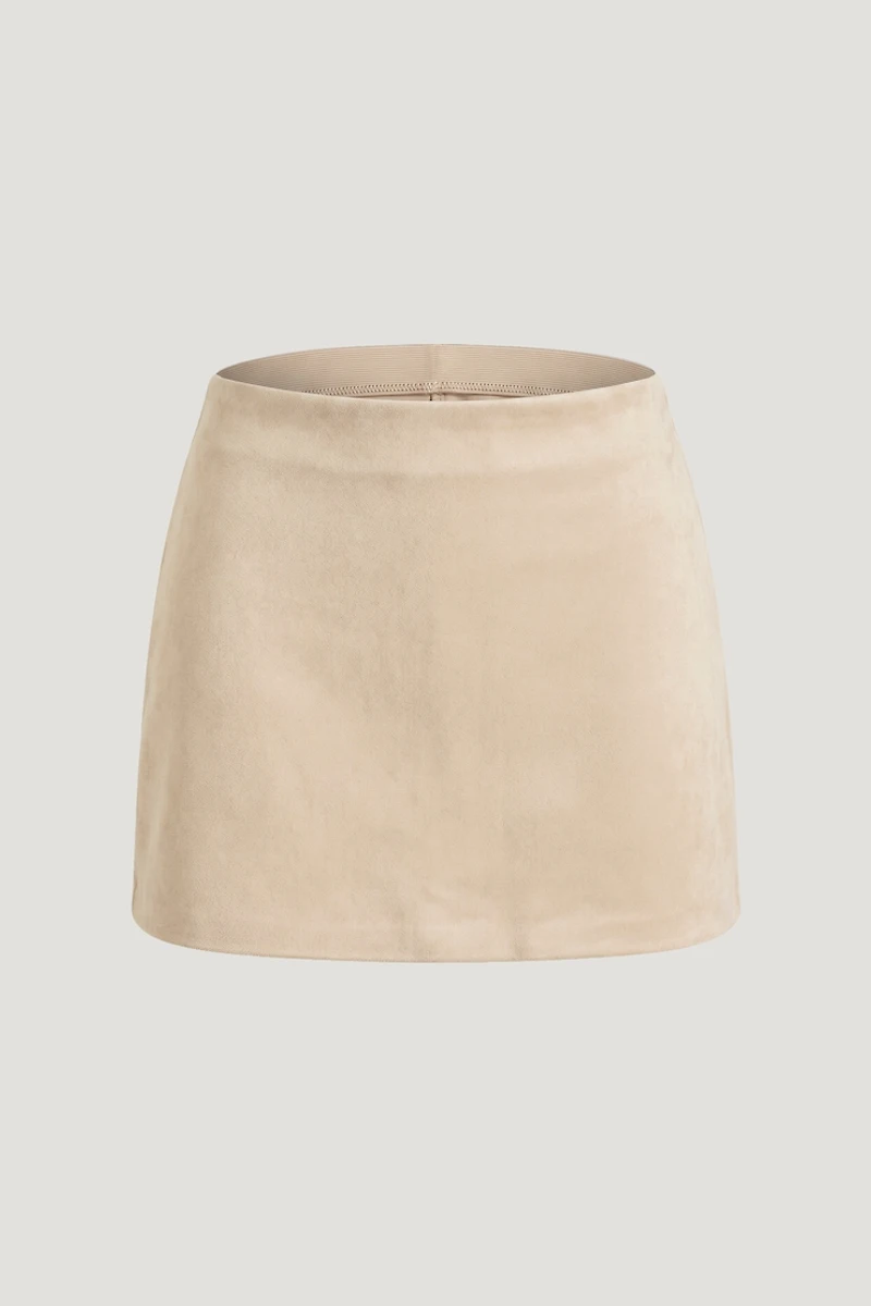 Stacie Faux Suede Mini Skort
