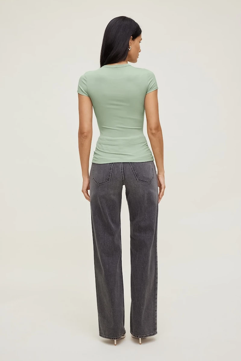 T-shirt à col rond Rumi