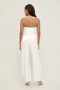 Mid Rise Barrel Leg Pants