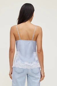 Camisole Madi en satin et dentelle
