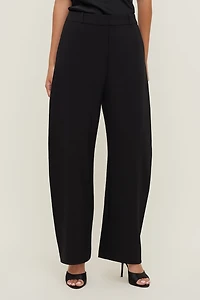 Mid Rise Barrel Leg Pants