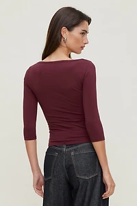 T-shirt en coton et spandex Maude