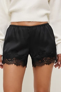 Lace Satin Shorts