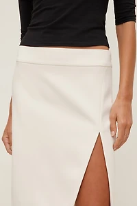 Crepe Midi Skirt