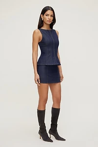 Peplum Denim Top
