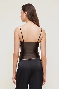 Monet Stretch Satin Top