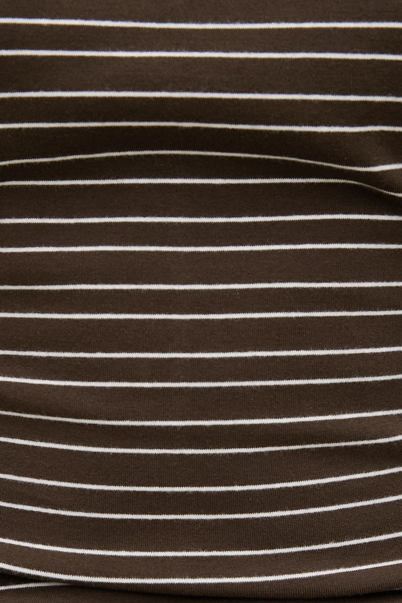 Haut rayé en coton épais à manches dolman