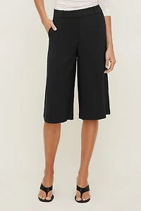 Jupe-culotte taille haute en crêpe