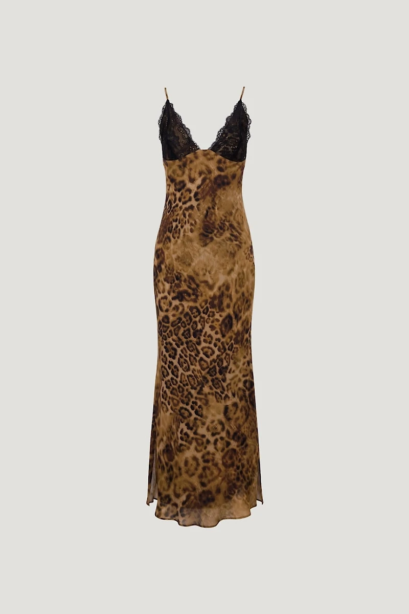 Lace Trim Maxi Dress