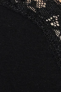 Plunge Lace Trim Cami Top