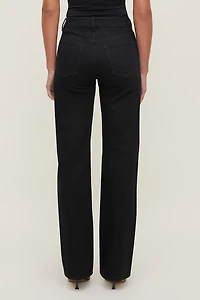 Jean Heidi à taille haute et jambe large