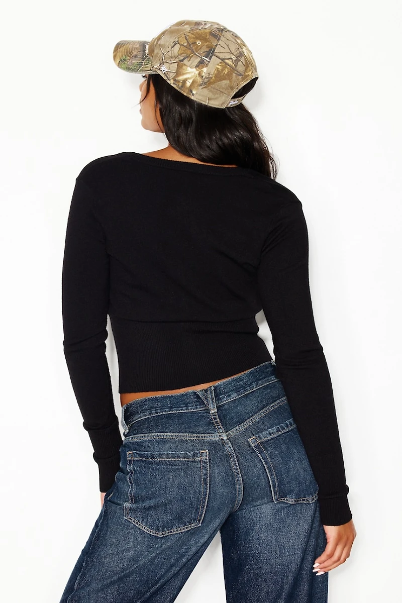 Cardigan épuré à taille cintrée