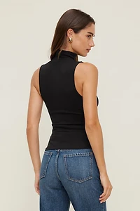 Sleeveless Turtleneck Top