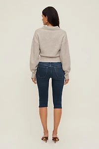 Audrey Cinched Polo Sweater