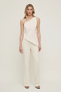 Single Shoulder Satin Top