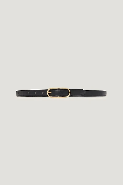 Oval Super Slim Faux Leather Belt