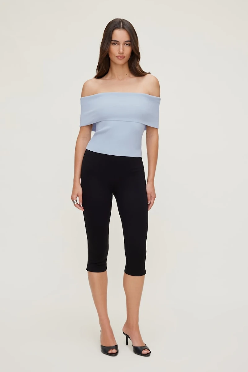 Foldover Off Shoulder Sweater