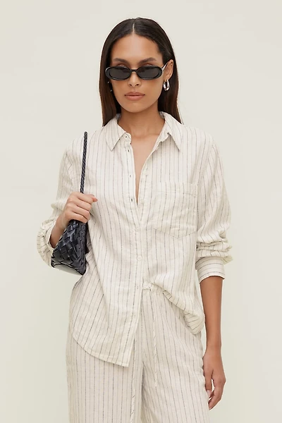 Chemise en lin surdimensionnée Isla