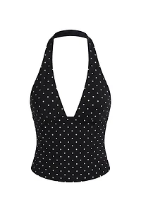 StretchTerry™ Plunge Halter Top