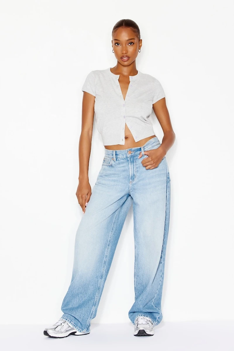 Cropped Button Up Top