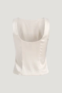 Open Back Satin Tank Top