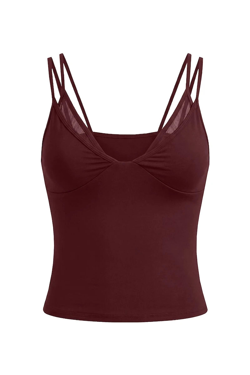 Cami Active en maille à décolleté plongeant