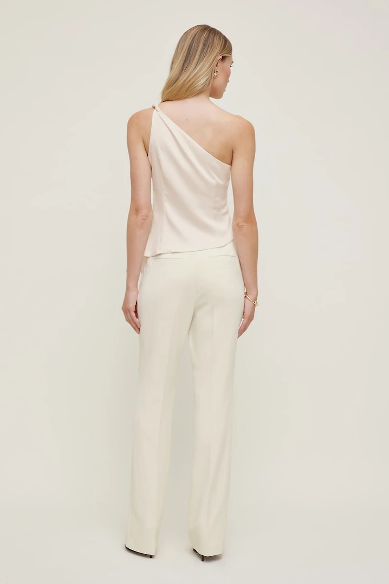 Single Shoulder Satin Top