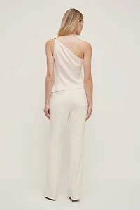 Single Shoulder Satin Top